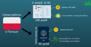 Работа в Польше, срок действия рабочей визы и безвиза