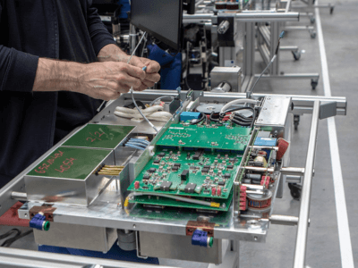 TRUMPF Huettinger работник на производстве электроники